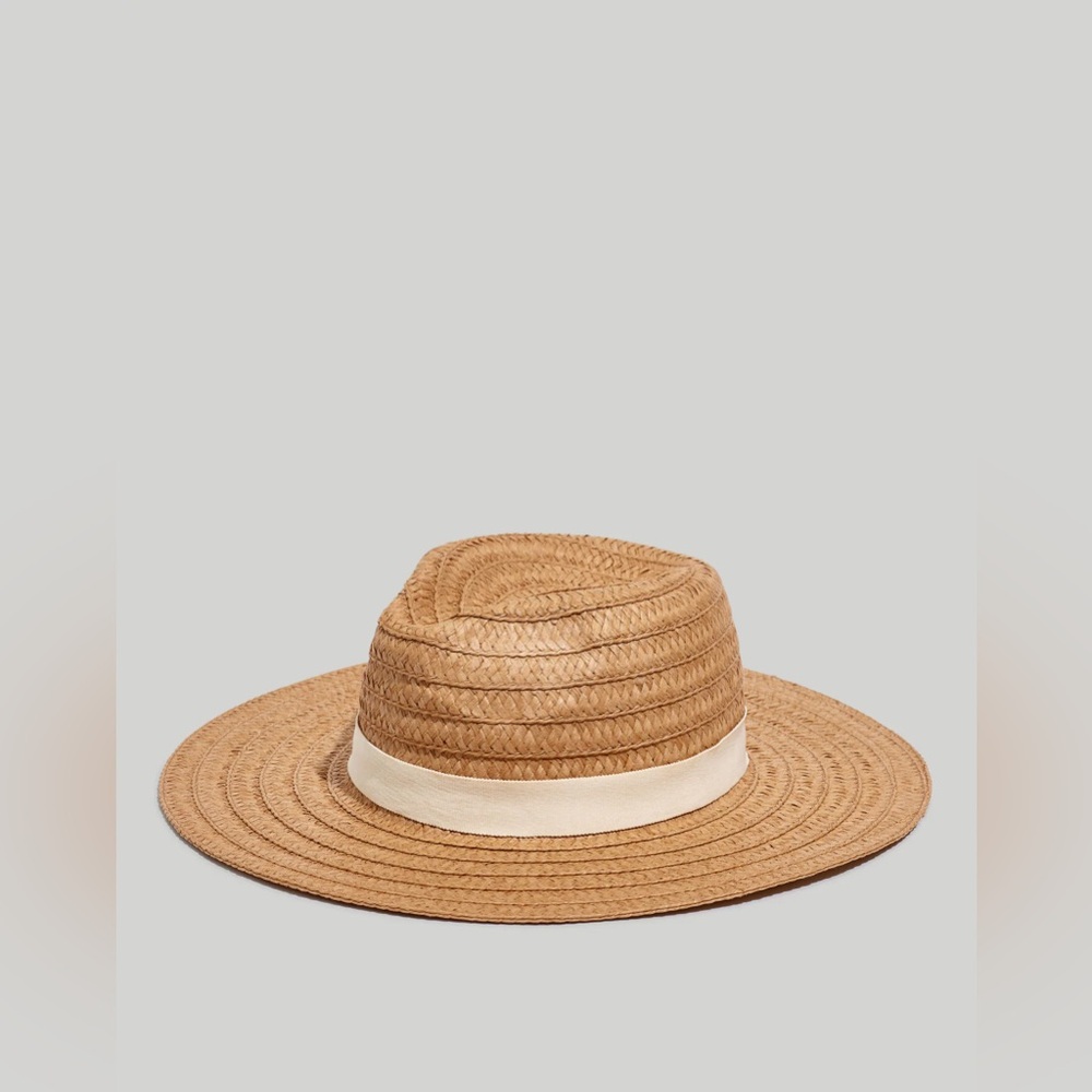 NWT Madewell Packable Braided Straw Hat in warm nutmeg - S/M